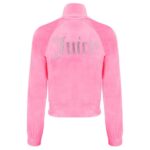 JUICY COUTURE VELOUR DIAMANTE TRACKTOP BEGONIA PINK - Image 4