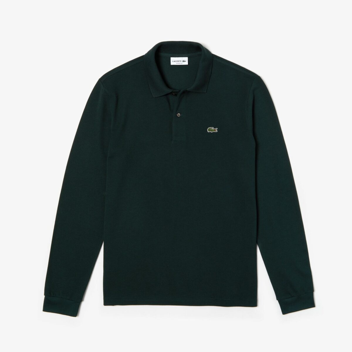 LACOSTE LONG-SLEEVES L1312 POLO GREEN - Image 4