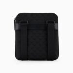 EMPORIO ARMANI MEN FLAT NYLON SHOULDER BAG WITH ALL OVER JACQUARD EAGLE BLACK - Image 4