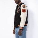 SCHOTT MEN TEDDY JACKET OXIDIZED COWHIDE LEATER BLACK/ OFF WHITE - Image 3