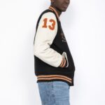 SCHOTT MEN TEDDY JACKET OXIDIZED COWHIDE LEATER BLACK/ OFF WHITE - Image 4