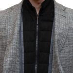 TOM FRANK MICROPATERN J. SEVEN SUIT JACKET BLACK/WHITE - Image 4