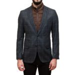 TOM FRANK CHECKED J. SEVEN SUIT JACKET GRAY/BROWN