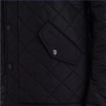 BARBOUR MEN POWELL QUILTED JACKET BLACK - Image 5