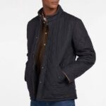 BARBOUR MEN POWELL QUILTED JACKET NAVY
