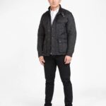 BARBOUR MEN B.INTL ARIEL POLAQUILT JACKET BLACK - Image 2