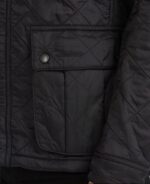 BARBOUR MEN B.INTL ARIEL POLAQUILT JACKET BLACK - Image 4