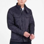 BARBOUR MEN B.INTL ARIEL POLAQUILT JACKET NAVY