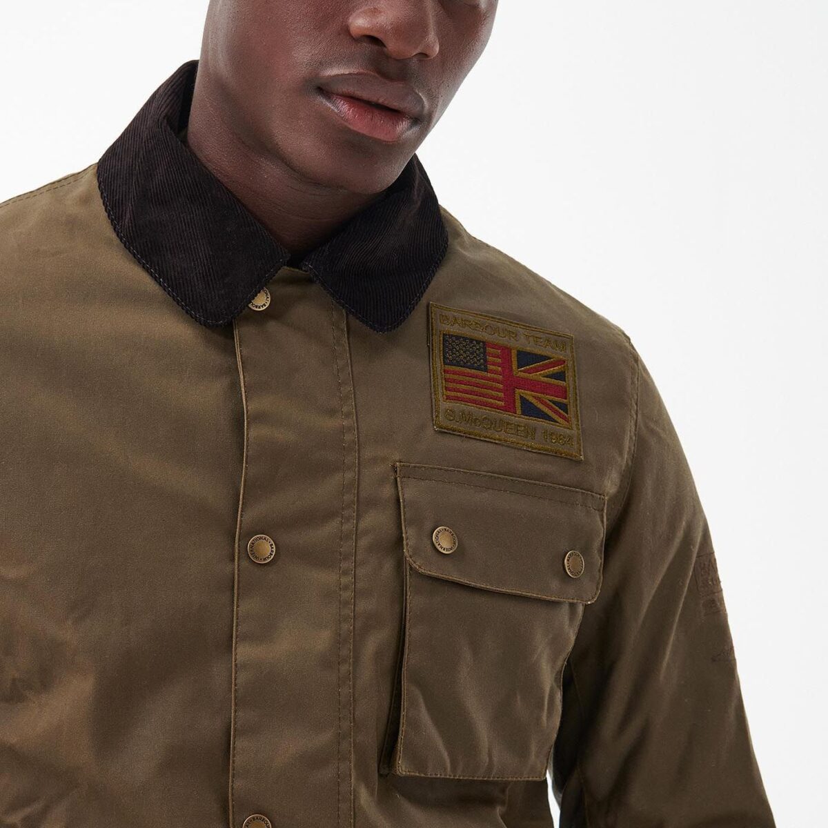 BARBOUR MEN B.INTL WORKERS WAX JACKET SAND - Image 4