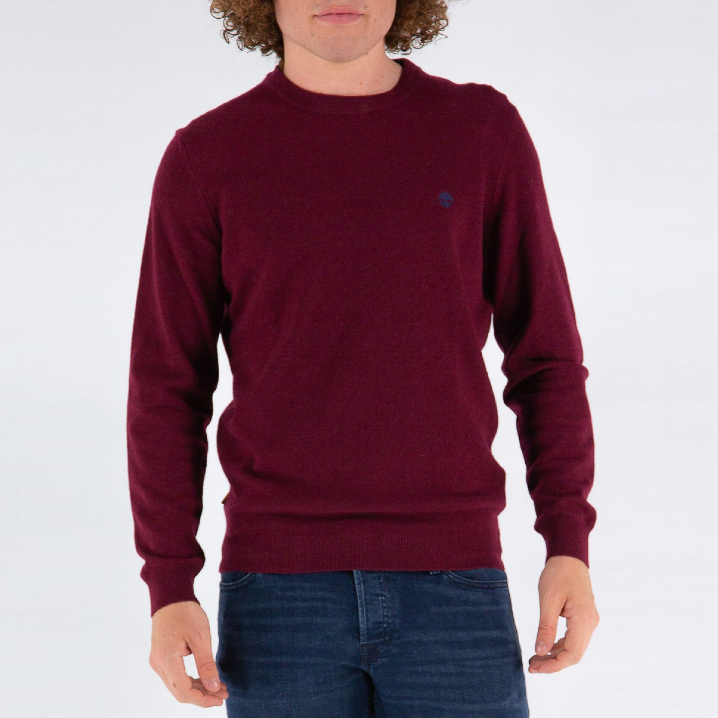 TB0A2BFH-I30-1 TIMBERLAND MEN MERINO CREW SWEATER PORT ROYALE - Image 1