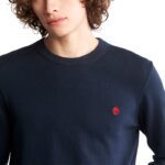 TIMBERLAND MEN LS WILLIAMS RIVER COTTON YD CREW REGULAR SWEATER DARK SAPPHIRE - Image 5