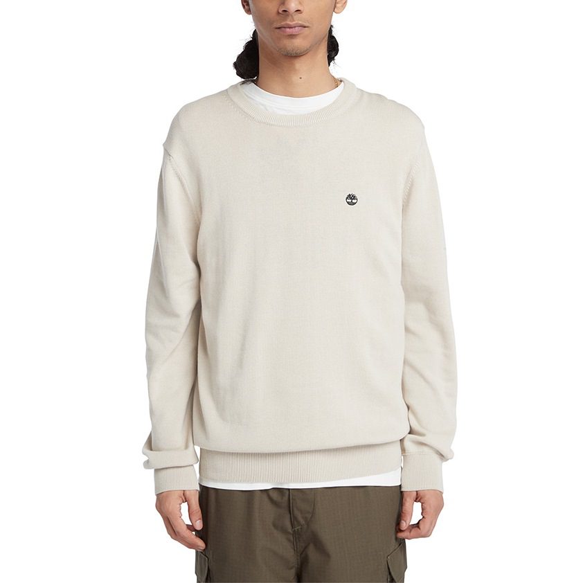 TB0A2BMM-CY2-1 TIMBERLAND MEN LS WILLIAMS RIVER COTTON YD CREW REGULAR SWEATER ISLAND FOSSIL - Image 1