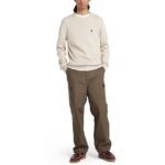 TIMBERLAND MEN LS WILLIAMS RIVER COTTON YD CREW REGULAR SWEATER ISLAND FOSSIL - Image 4