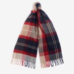 BARBOUR UNISEX INVERNESS TARTAN SCARF CRANBERRY TARTAN