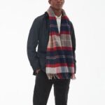BARBOUR UNISEX INVERNESS TARTAN SCARF CRANBERRY TARTAN - Image 2