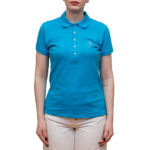 POLO RALPH LAUREN JULIE SLIM FIT POLO SHIRT COVE BLUE