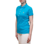 POLO RALPH LAUREN JULIE SLIM FIT POLO SHIRT COVE BLUE - Image 2