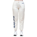 POLO RALPH LAUREN WOMAN  LOGO FLEECE ATHLETIC TROUSER WHITE