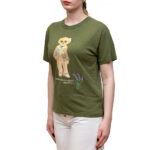 POLO RALPH LAUREN WOMAN POLO BEAR COTTON JERSEY T-SHIRT GARDEN TRAIL - Image 2