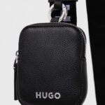 HUGO WOMAN BELL MULTI CROSS FAUX-LEATHER BAG WITH LOGO LETTERING BLACK - Image 4