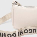 HUGO WOMAN BELL MULTI CROSS FAUX-LEATHER BAG WITH LOGO LETTERING WHITE - Image 6