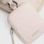HUGO WOMAN BELL MULTI CROSS FAUX-LEATHER BAG WITH LOGO LETTERING WHITE - Image 4