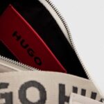 HUGO WOMAN BELL MULTI CROSS FAUX-LEATHER BAG WITH LOGO LETTERING WHITE - Image 2