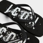 DSQUARED2 ICON SPLASH FLIP FLOPS BLACK - Image 2