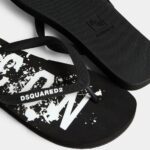 DSQUARED2 ICON SPLASH FLIP FLOPS BLACK - Image 3