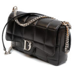 DSQUARED2 D2 STATEMENT SOFT SHOULDER BAG BLACK - Image 3