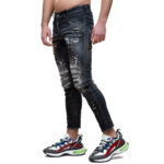 DSQUARED2 MEN DIAMOND & STUDS WASH SKATER JEANS BLACK - Image 3