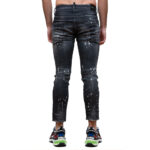 DSQUARED2 MEN DIAMOND & STUDS WASH SKATER JEANS BLACK - Image 4