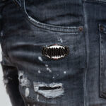 DSQUARED2 MEN DIAMOND & STUDS WASH SKATER JEANS BLACK - Image 2