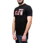 DSQUARED2 MEN ICON SCRIBBLE COOL FIT T-SHIRT BLACK - Image 2