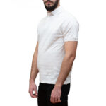 EMPORIO ARMANI MEN  JERSEY POLO SHIRT WITH ALL-OVER JACQUARD LETTERING WHITE - Image 3