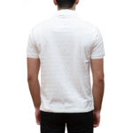 EMPORIO ARMANI MEN  JERSEY POLO SHIRT WITH ALL-OVER JACQUARD LETTERING WHITE - Image 4