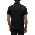 EMPORIO ARMANI MEN  JERSEY POLO SHIRT WITH ALL-OVER JACQUARD LETTERING BLACK - Image 4