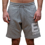 EMPORIO ARMANI MEN LOGO SERIES COTTON BERMUDA SHORTS GRAY