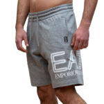 EMPORIO ARMANI MEN LOGO SERIES COTTON BERMUDA SHORTS GRAY - Image 2
