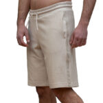 EMPORIO ARMANI MEN ORGANIC COTTON-BLEND LOGO SERIES BERMUDA SHORTS BEIGE - Image 2