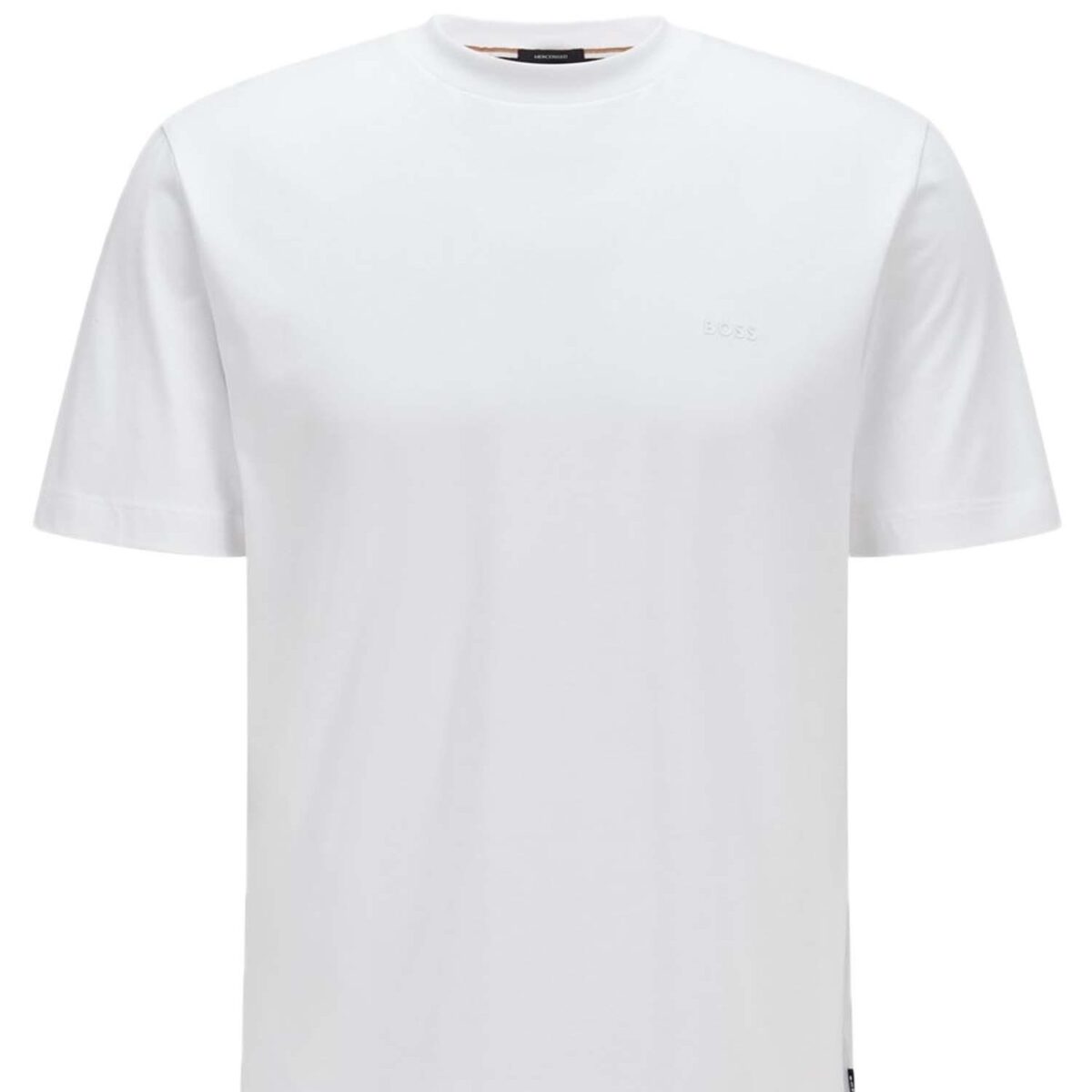 BOSS MEN COTTON THOMPSON 01 JERSEY SHORT SLEEVE T-SHIRT WHITE - Image 3