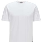 BOSS MEN COTTON THOMPSON 01 JERSEY SHORT SLEEVE T-SHIRT WHITE - Image 3