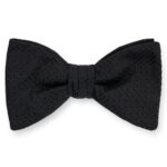 HUGO MEN  DOT-PATTERNED BOW TIE IN SILK JACQUARD BLACK