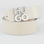 HUGO WOMAN BELT LEATHER HU GO OPEN BEIGE