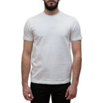 EMPORIO ARMANI MEN JERSEY T-SHIRT WITH JACQUARD LOGO WHITE