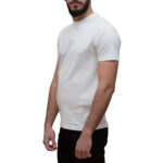 EMPORIO ARMANI MEN JERSEY T-SHIRT WITH JACQUARD LOGO WHITE - Image 3