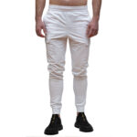 EMPORIO ARMANI ΜΑΝ ΕΑ7 CORE IDENTITY COTTON CARGO TROUSERS WHITE