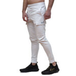 EMPORIO ARMANI ΜΑΝ ΕΑ7 CORE IDENTITY COTTON CARGO TROUSERS WHITE - Image 2