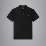PAUL&SHARK MEN  COTTON PIQUÉ POLO WITH ICONIC BADGE BLACK - Image 5