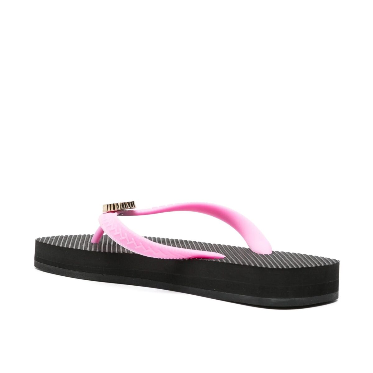 DSQUARED2 WOMAN HEART FLIP FLOPS BLACK PINK - Image 4
